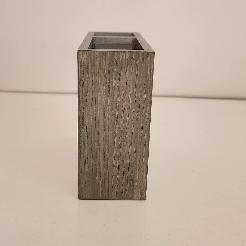 Threshold Grey Wood Tone Toothbrush Holder